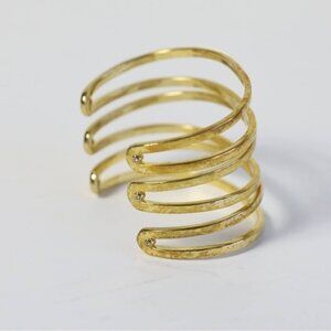 Free with purchase over 20$ gold toned distressed tarnished cuff bracelet